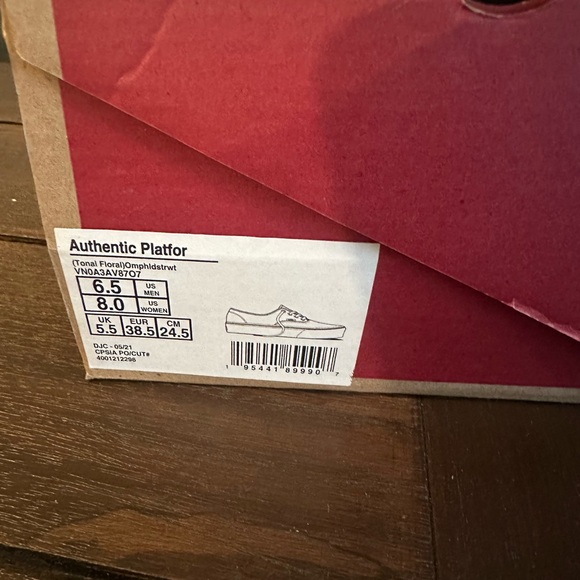 Vans Light Blue Floral Canvas Shoes - Picture 5 of 5